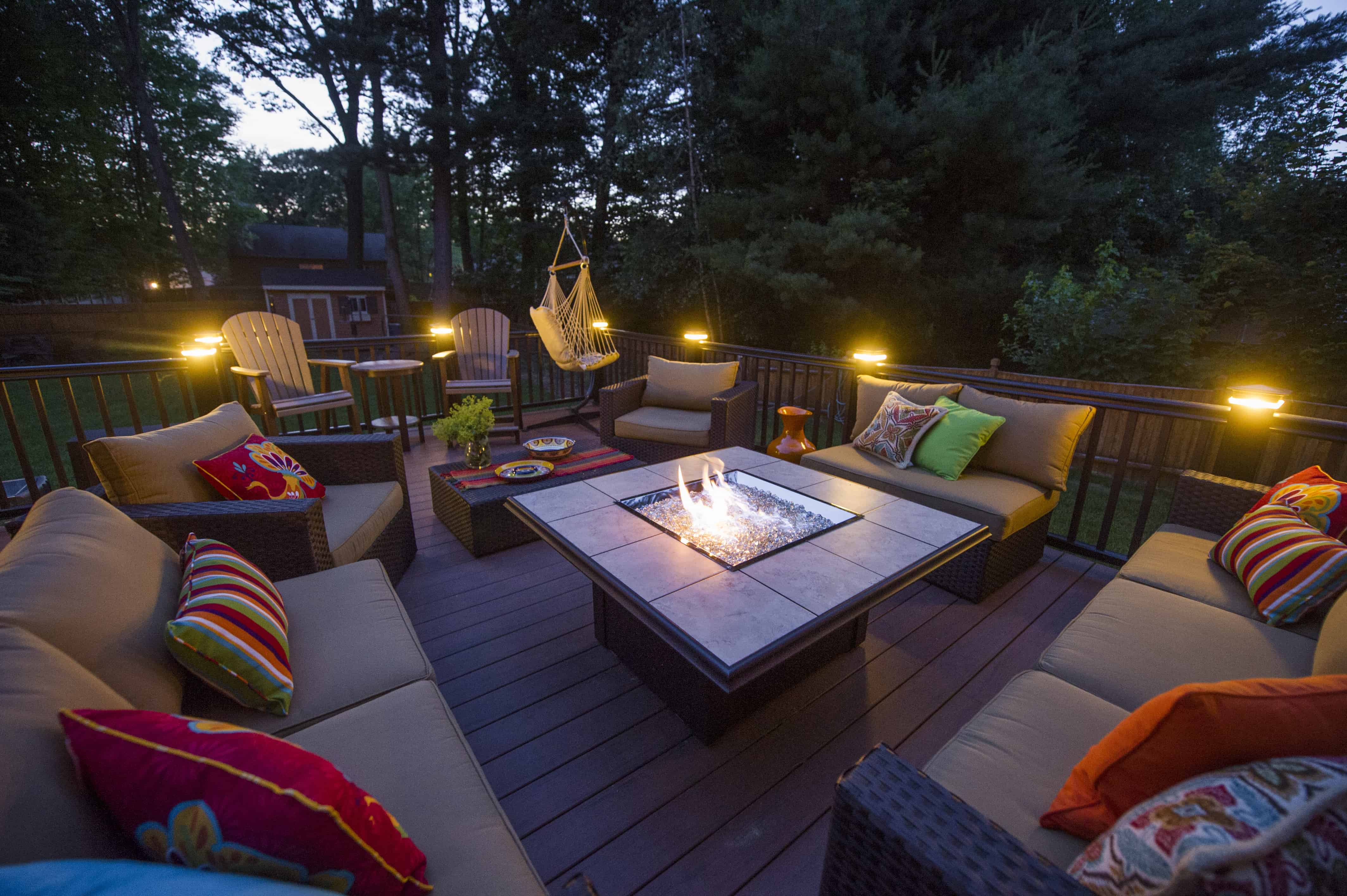 Deck Construction with Fire Pit - Clifton Park NY
