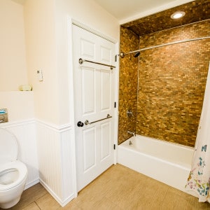 Troy guest bathroom custom tile shower